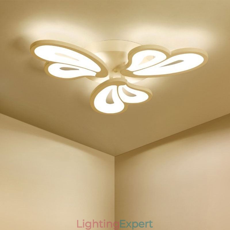 Modern Simple Flush Mount Acrylic Petal Shape Ceiling Light