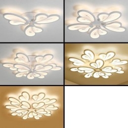 Modern Simple Flush Mount Acrylic Petal Shape Ceiling Light