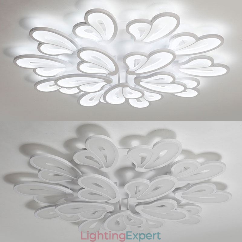 Modern Simple Flush Mount Acrylic Petal Shape Ceiling Light