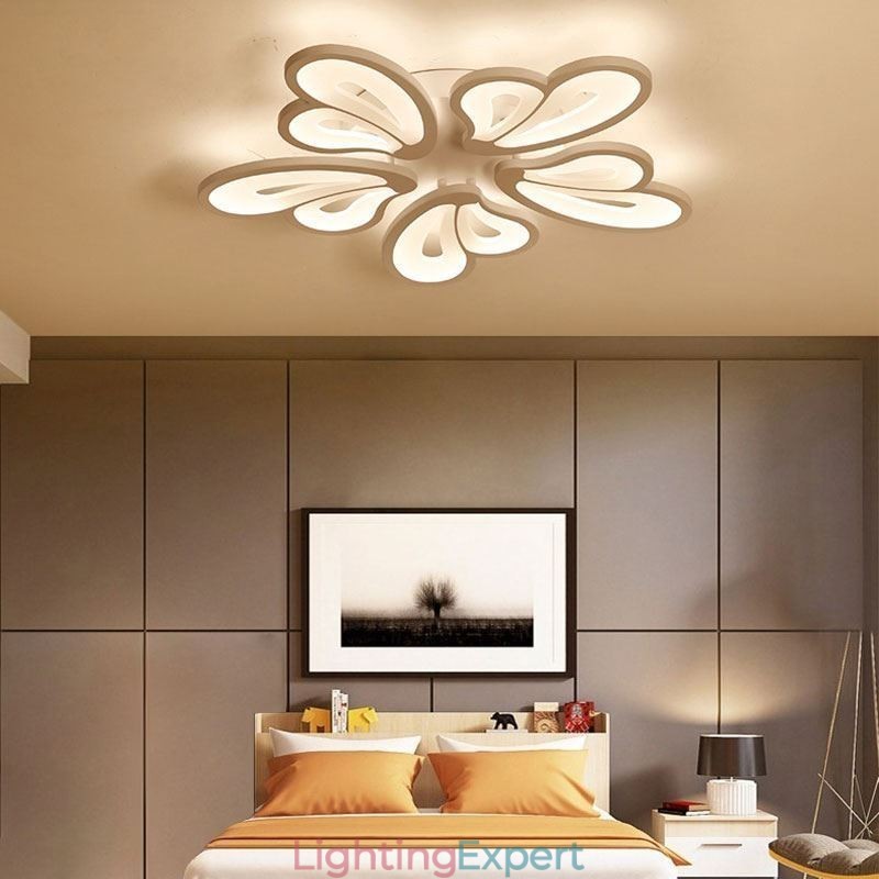 Modern Simple Flush Mount Acrylic Petal Shape Ceiling Light