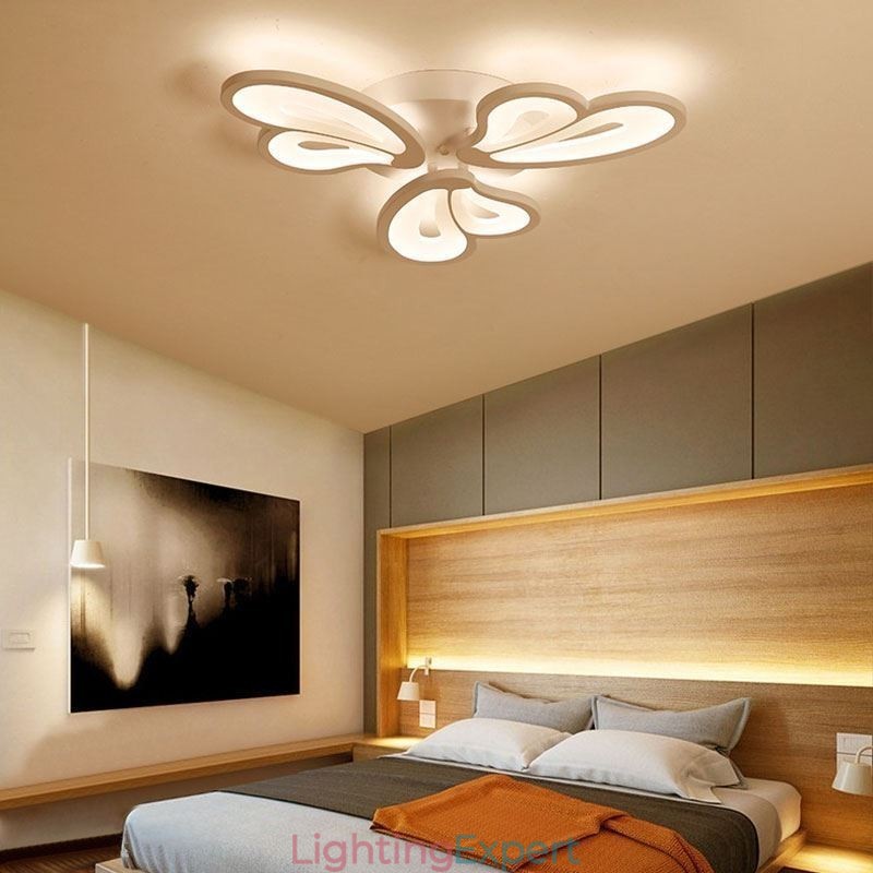 Modern Simple Flush Mount Acrylic Petal Shape Ceiling Light