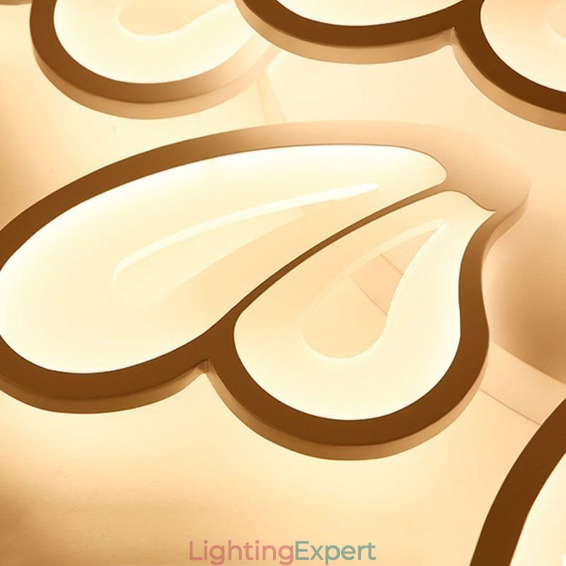 Modern Simple Flush Mount Acrylic Petal Shape Ceiling Light