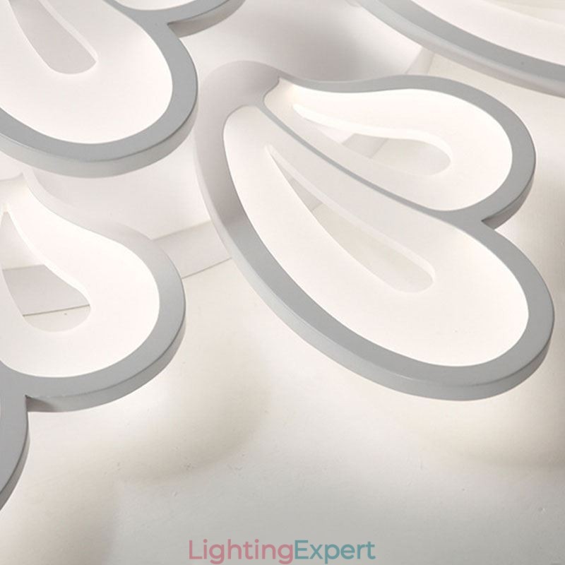 Modern Simple Flush Mount Acrylic Petal Shape Ceiling Light