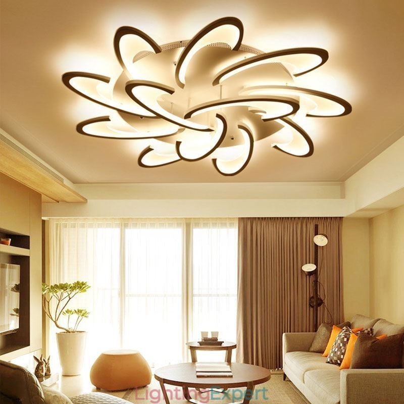 Modern Simple Flush Mount Acrylic Windmill Ceiling Light