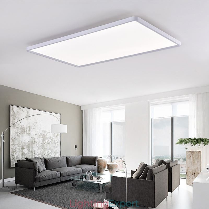 Nordic Panel Light Flush Mount Super Thin Lamp White Ceiling Light