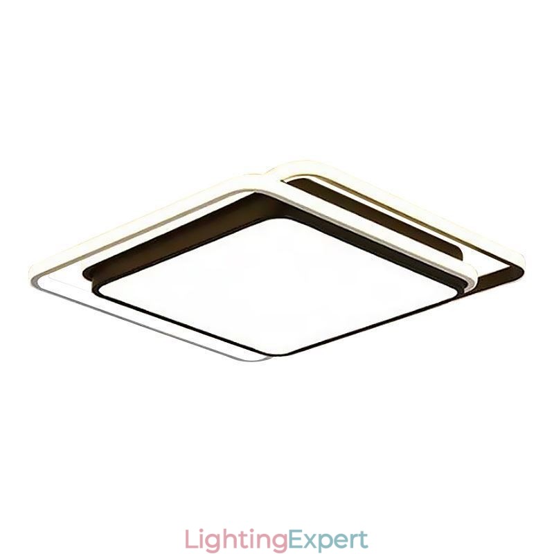 Modern Simple Flush Mount Geometric Ceiling Light Square Frame Lamp Light