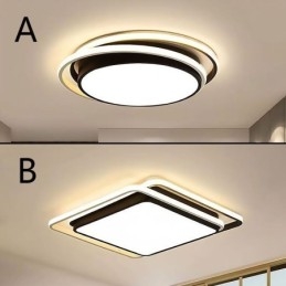 Modern Simple Flush Mount Geometric Ceiling Light Square Frame Lamp Light