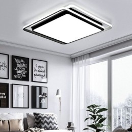 Modern Simple Flush Mount Geometric Ceiling Light Square Frame Lamp Light
