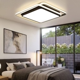 Modern Simple Flush Mount Geometric Ceiling Light Square Frame Lamp Light