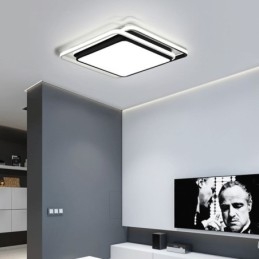 Modern Simple Flush Mount Geometric Ceiling Light Square Frame Lamp Light