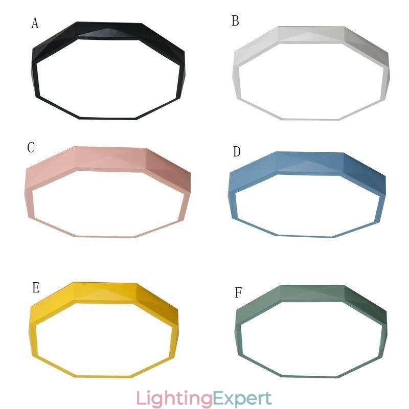 Modern Flush Mount Special Hexagon Design Ceiling Light Ultra Thin Lamp Light