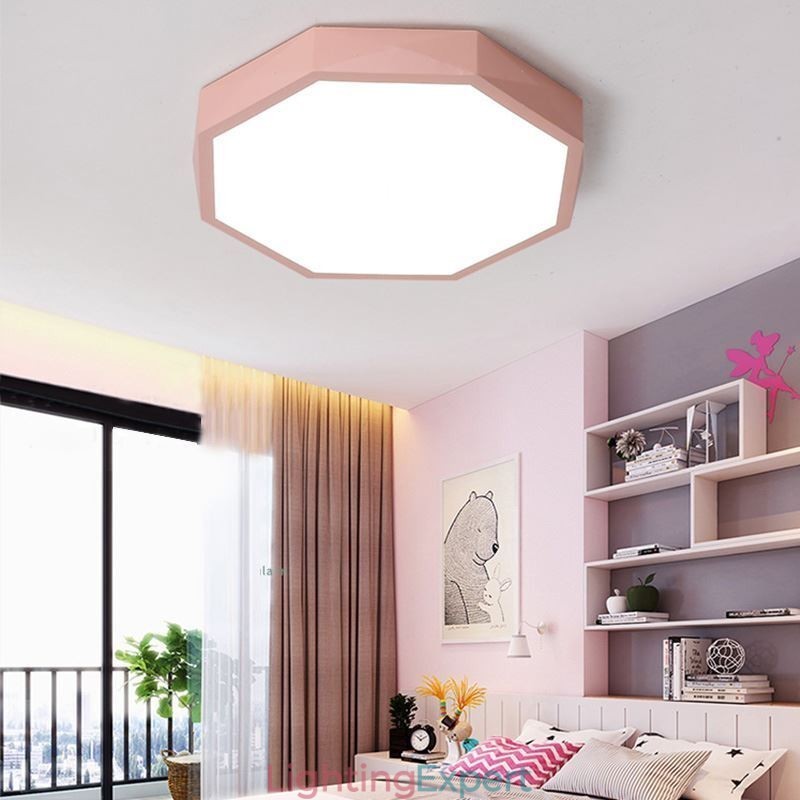 Modern Flush Mount Special Hexagon Design Ceiling Light Ultra Thin Lamp Light