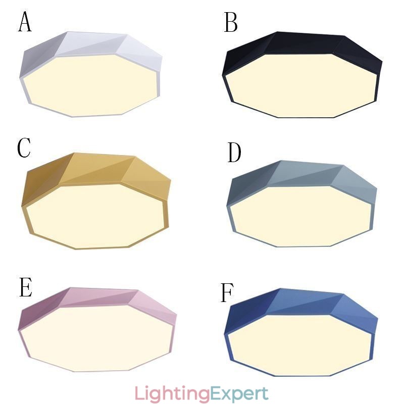 Modern Flush Mount Special Octagon Design Ceiling Light Ultra Thin Lamp Light