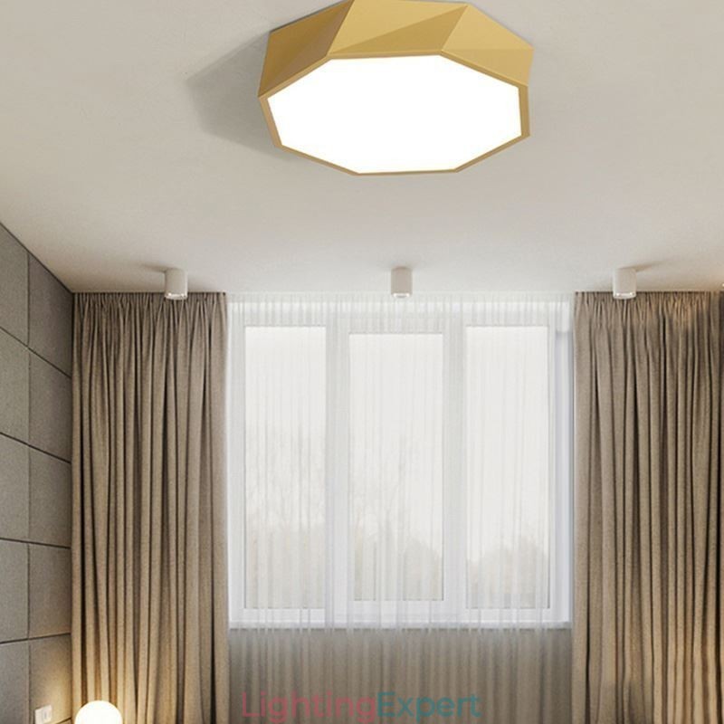 Modern Flush Mount Special Octagon Design Ceiling Light Ultra Thin Lamp Light