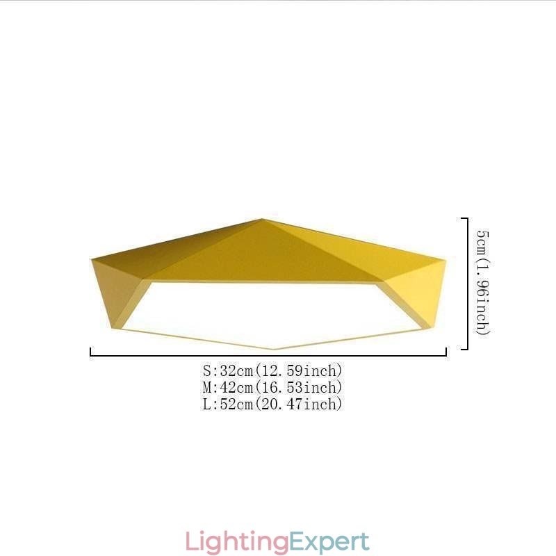 Modern Flush Mount Diamond Design Ceiling Light Ultra Thin Home Lighting Light