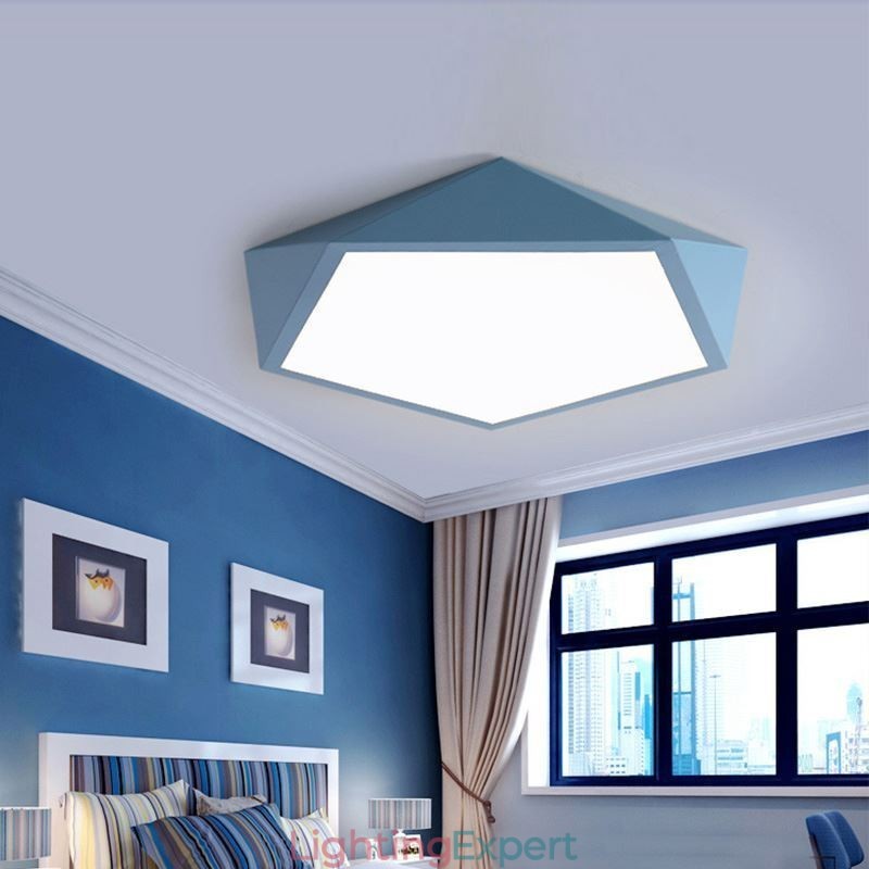 Modern Flush Mount Diamond Design Ceiling Light Ultra Thin Home Lighting Light