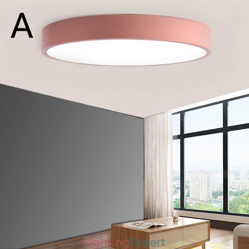 Contemporary Flush Mount Ultra Thin Ceiling Light Round Lamp Light