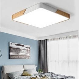 Simple Flush Mount Wood Frame Ceiling Light Super Thin Design Lamp Dinging Light