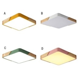 Simple Flush Mount Wood Frame Ceiling Light Super Thin Design Lamp Dinging Light