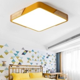 Simple Flush Mount Wood Frame Ceiling Light Super Thin Design Lamp Dinging Light