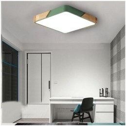 Simple Flush Mount Wood Frame Ceiling Light Super Thin Design Lamp Dinging Light