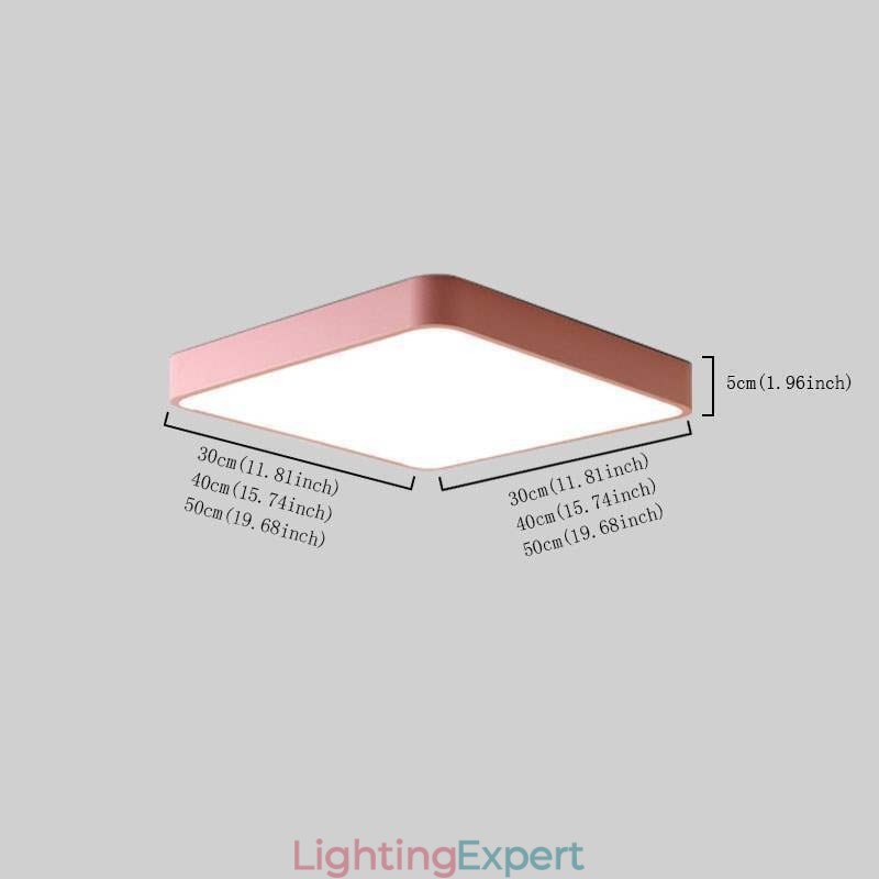 Simlpe Flush Mount Thin Square Light Energy Saving Ceiling Light