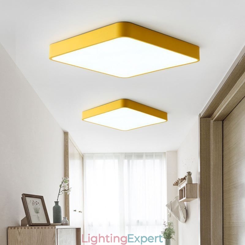 Simlpe Flush Mount Thin Square Light Energy Saving Ceiling Light
