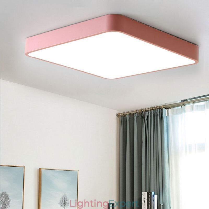 Simlpe Flush Mount Thin Square Light Energy Saving Ceiling Light