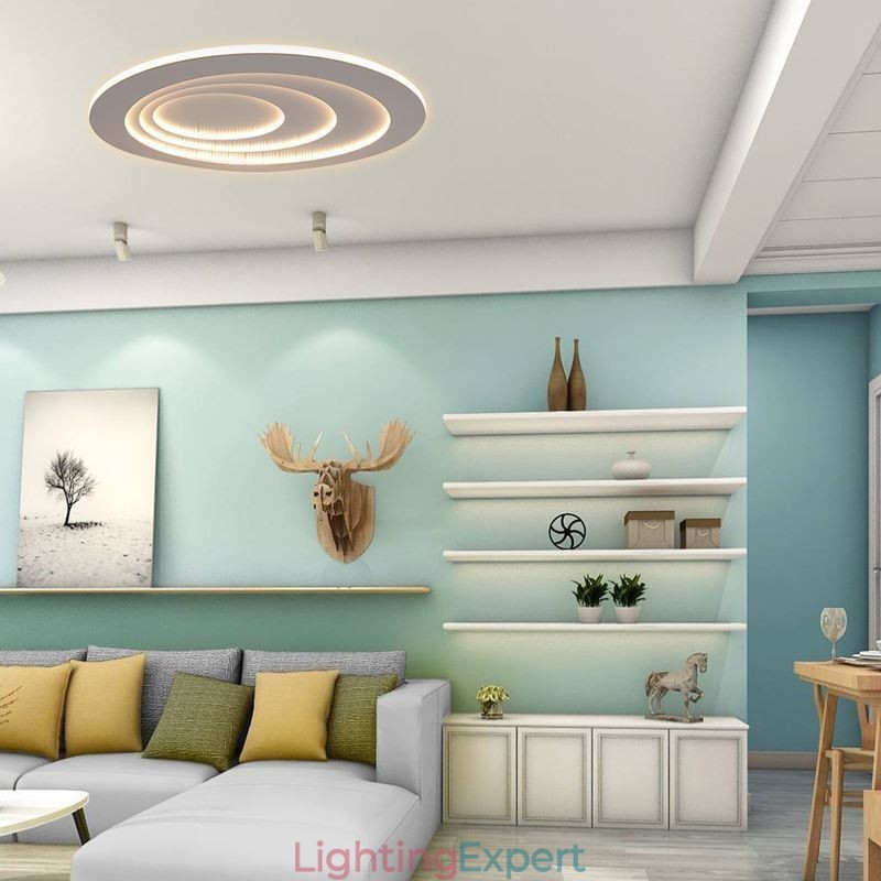 Modern Flush Mount Water Drop Terrace Ceiling Light Side Illuminating Light