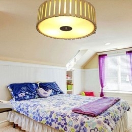 Large Bamboo Flush Mount Chinese Creative Ceiling Light Kid's Lighting