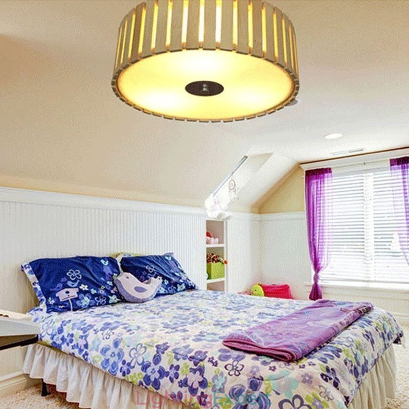 Large Bamboo Flush Mount Chinese Creative Ceiling Light Kid's Lighting