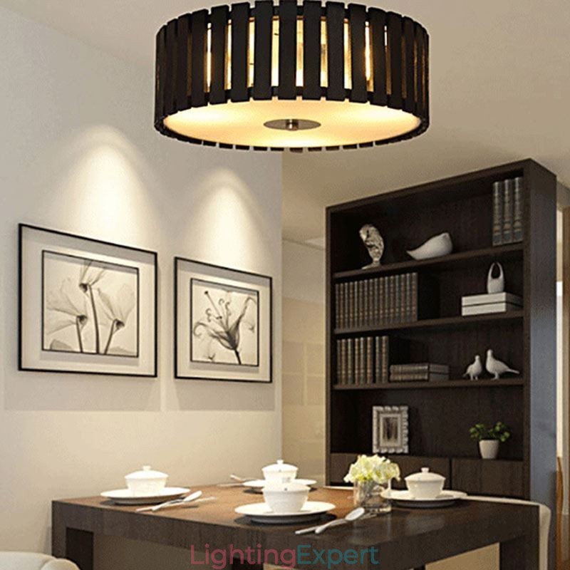 Large Bamboo Flush Mount Chinese Creative Ceiling Light Kid's Lighting