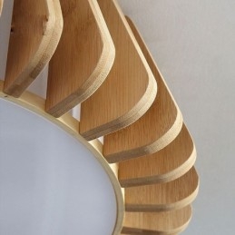 Nordic Round Flush Mount Creative Bamboo Ceiling Lighting
