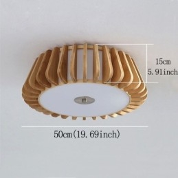 Nordic Round Flush Mount Creative Bamboo Ceiling Lighting