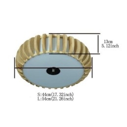 Rural Bamboo Flush Mount Pumpkin Shape Ceiling Lighting