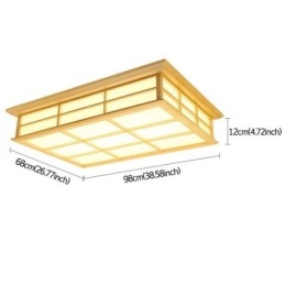 Japanese Cuboid Ceiling Light Solid Wood Ceiling Lighting