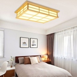Japanese Cuboid Ceiling Light Solid Wood Ceiling Lighting