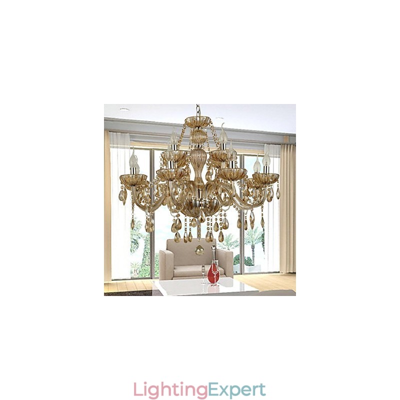 Modern Contemporary Crystal Glass Chandelier