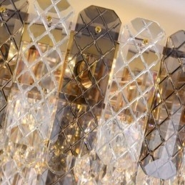 Crystal Flush Mount Double Layer Round Luxury Decrative Ceiling Light 80cm