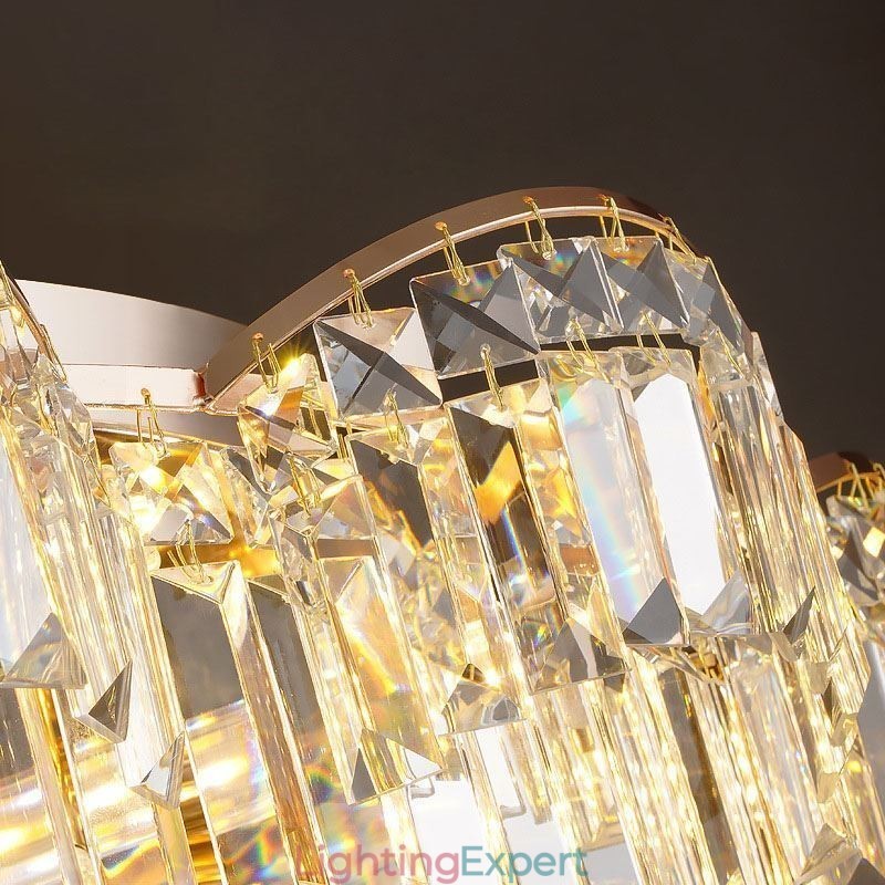 Crystal Flush Mount Luxury Round Crystal Decoration Ceiling Light