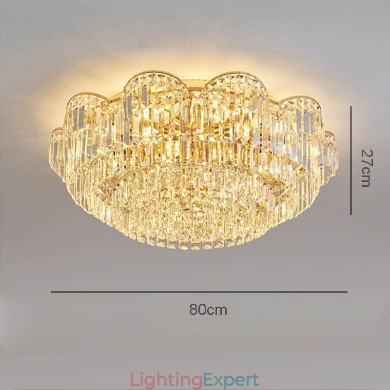 Crystal Flush Mount Luxury Round Crystal Decoration Ceiling Light