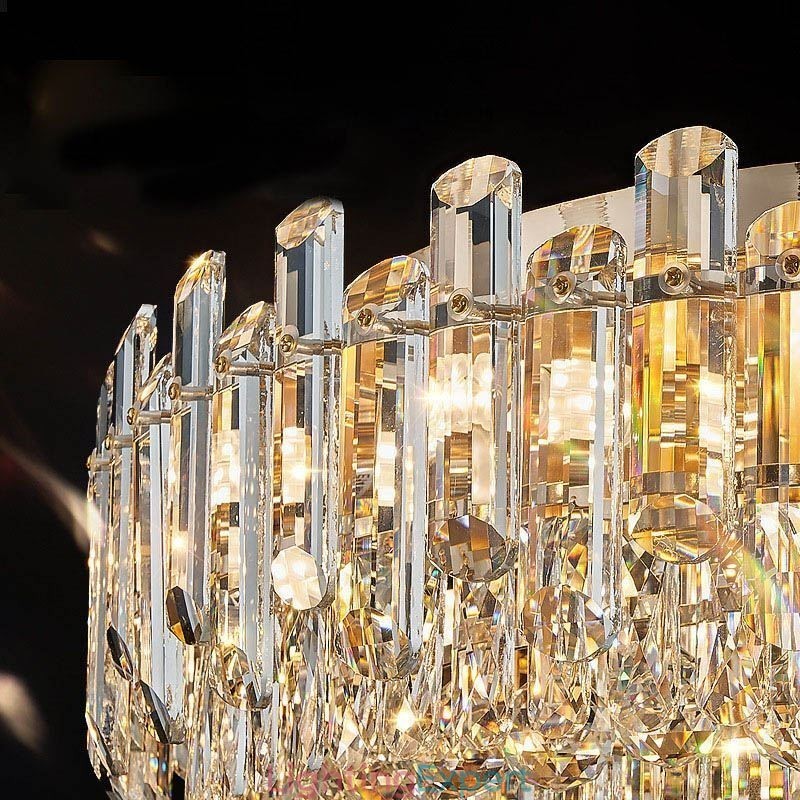 Luxury Crystal Flush Mount Round Crystal Decoration Ceiling Light