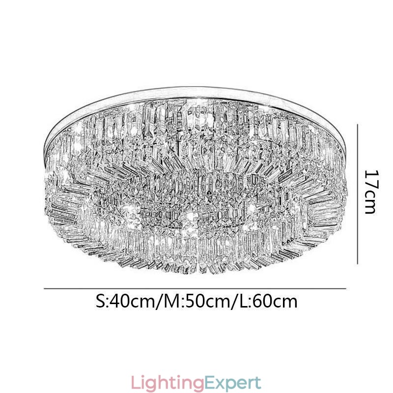 Modern Elegant Ceiling Light Flush Mount Crystal Ceiling Lamp