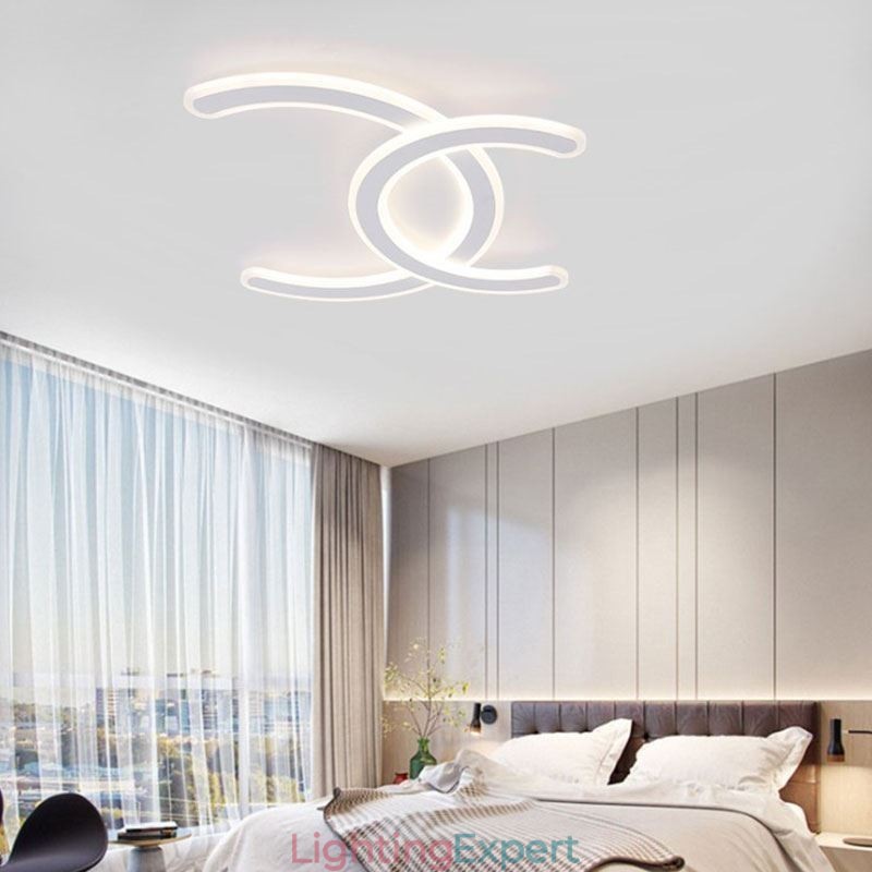 Modern Simple Flush Mount Letter C Acrylic Ceiling Light