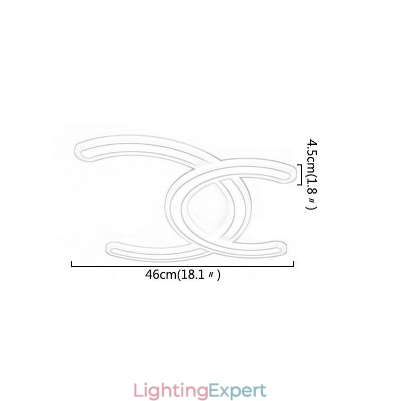 Modern Simple Flush Mount Letter C Acrylic Ceiling Light