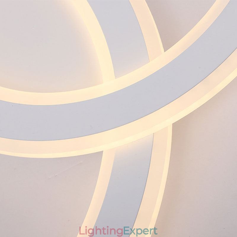 Modern Simple Flush Mount Letter C Acrylic Ceiling Light