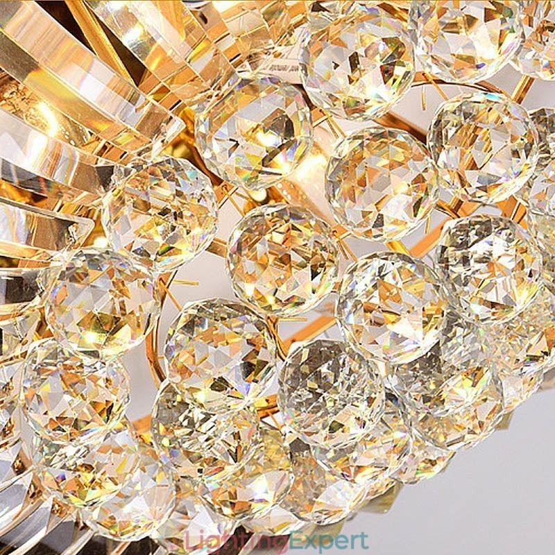 Modern Simple Flush Mounted Crystal Round Lighting