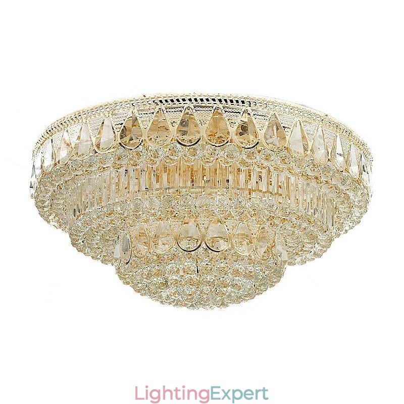 Luxury Flush Mount Crystal Ceiling Light Round Light