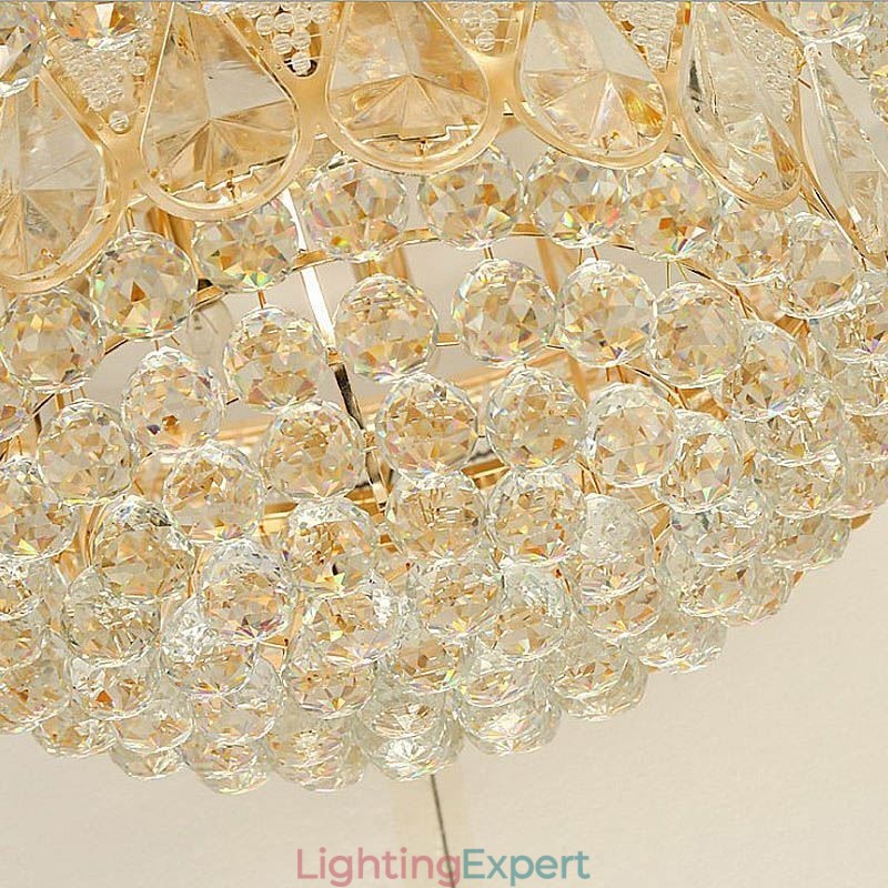 Luxury Flush Mount Crystal Ceiling Light Round Light