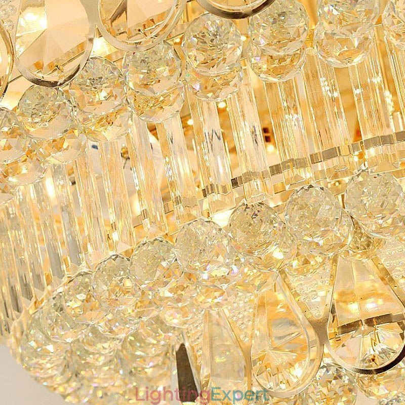 Luxury Flush Mount Crystal Ceiling Light Round Light